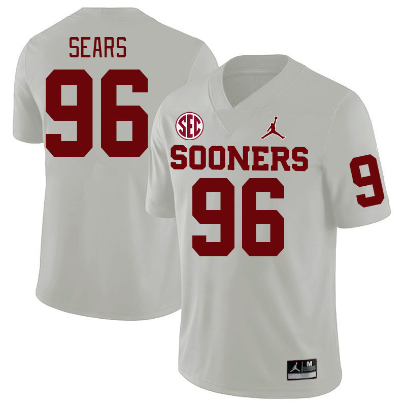 #96 Davon Sears Oklahoma Sooners 2024 SEC Conference College Football Jerseys-White